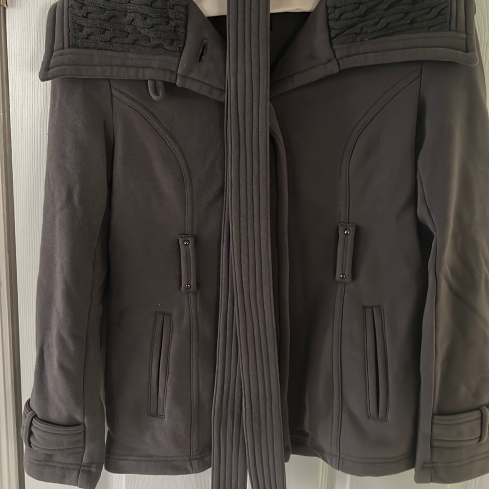 Gently Used Grey Jacket with Belt Size Medium